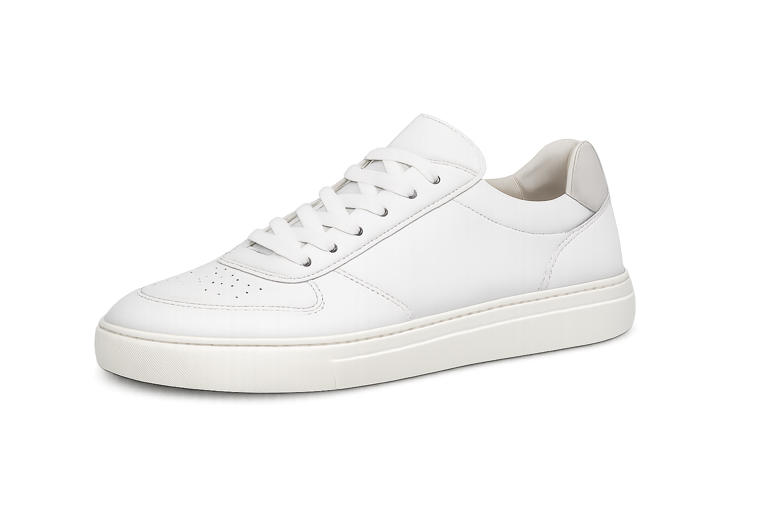 The Riga 01 premium white leather sneaker handcrafted in Latvia
