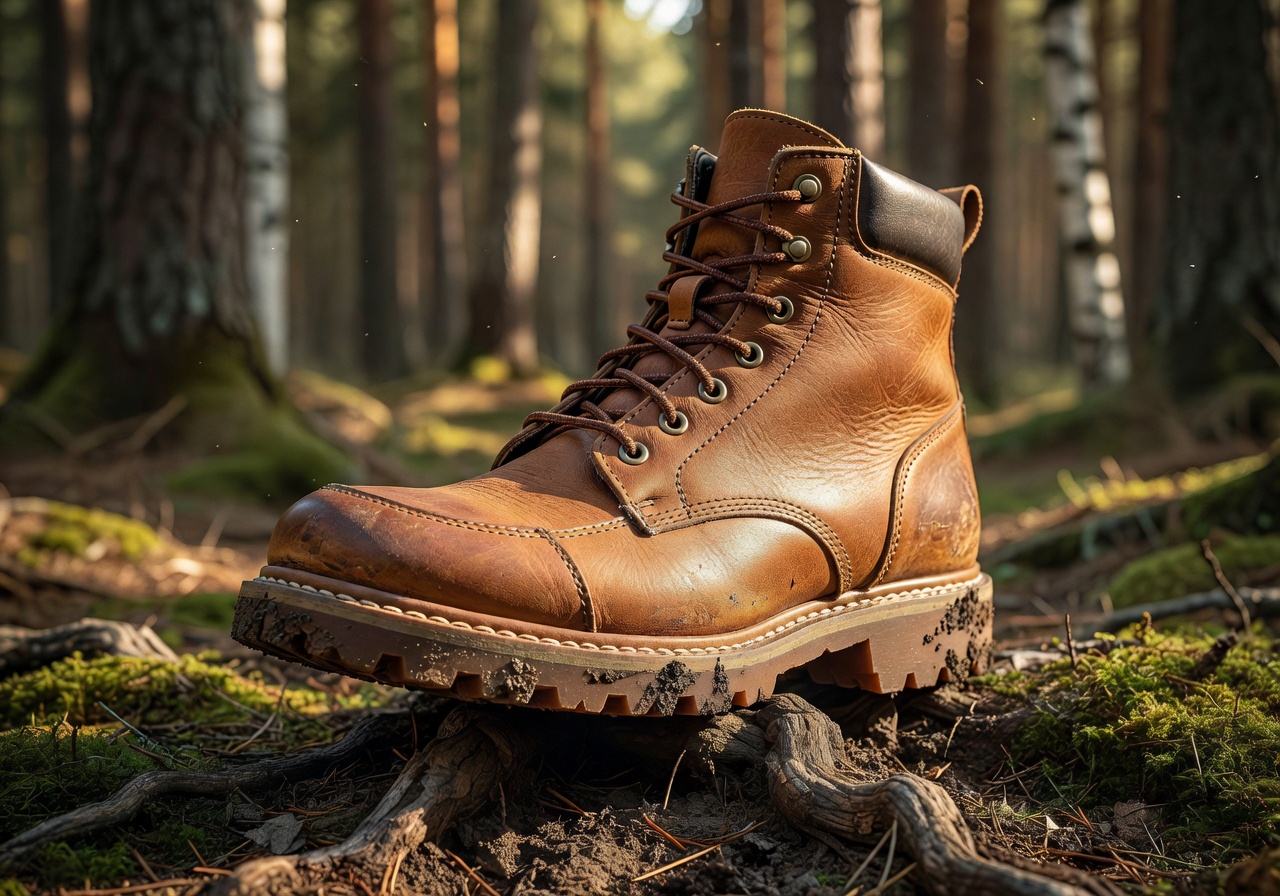 The Sigulda tan leather lace-up boot